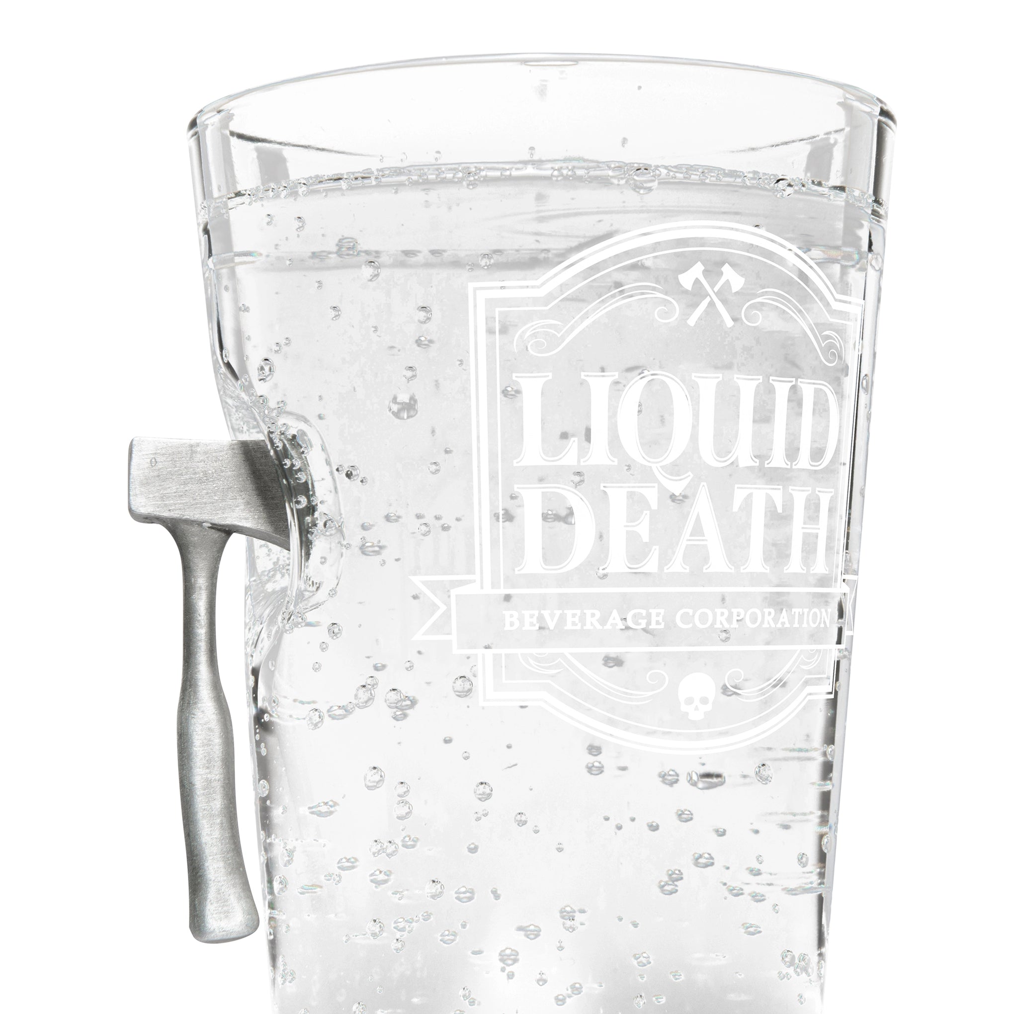 Axe Murderer Pint Glass Close Up