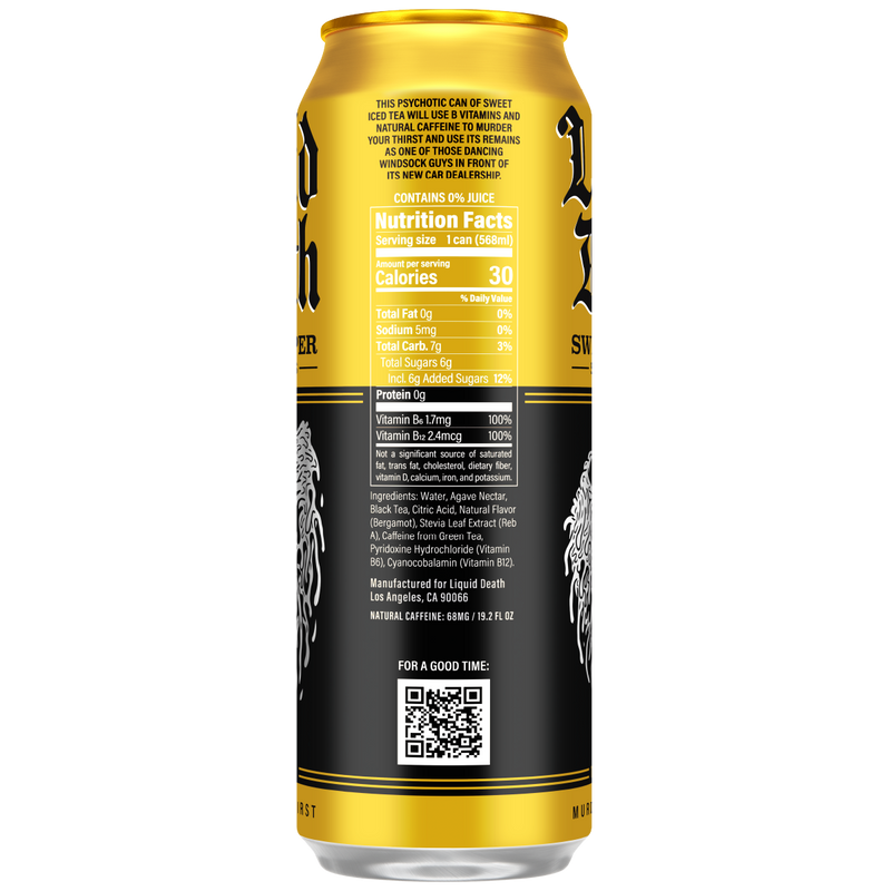 Sweet Reaper — back of can 19.2oz