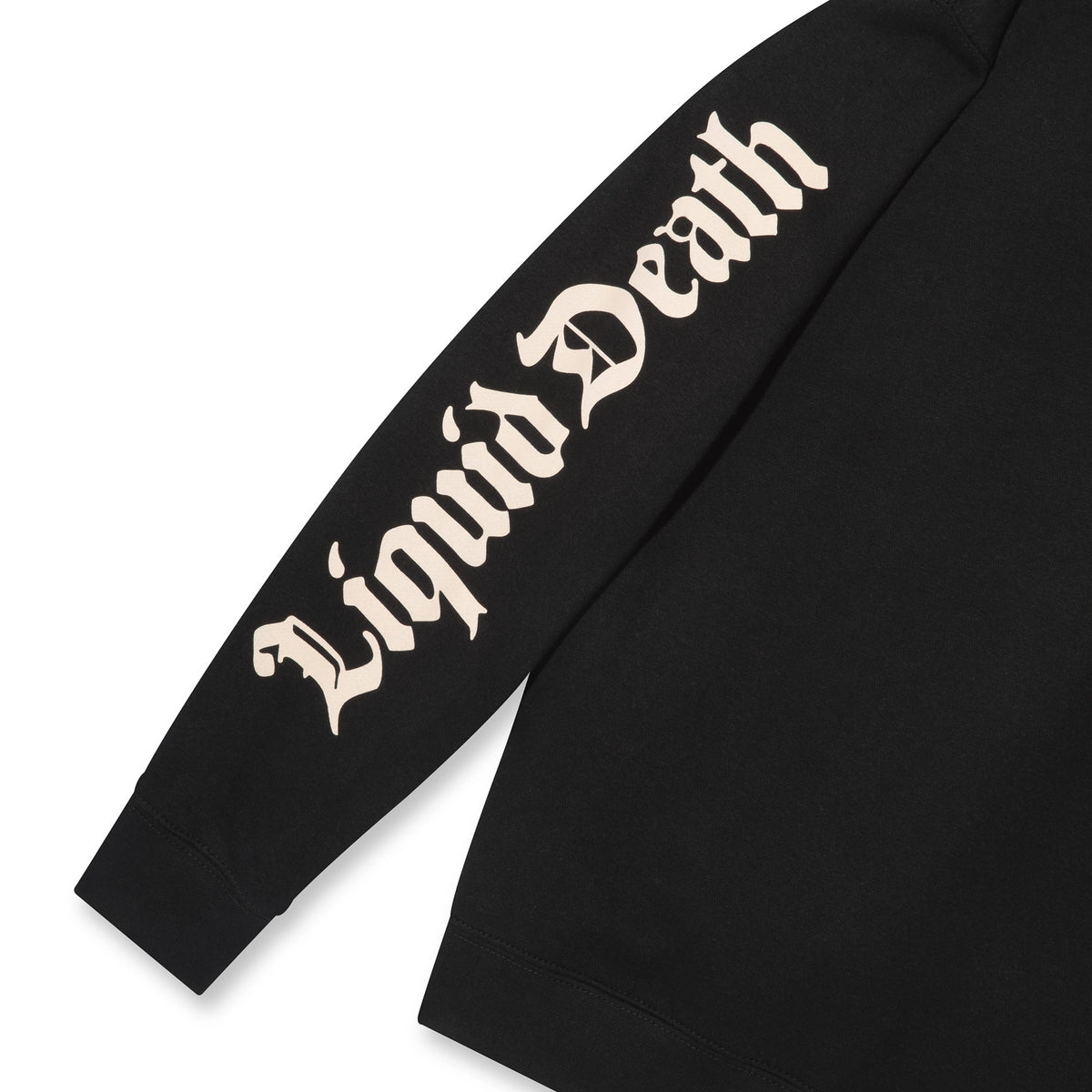 Dose Your Thirst Sweatshirt — sleeve logo closeup